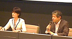 （左）高山智子がん対策情報センターがん情報提供部長、（右）国立がん研究センター若尾がん対策情報センター長 写真