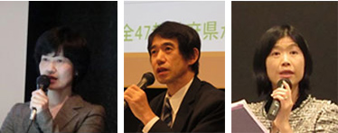 高山智子がん対策情報センターがん情報提供部長、長谷川俊彦ワーキングループ長（中） 写真