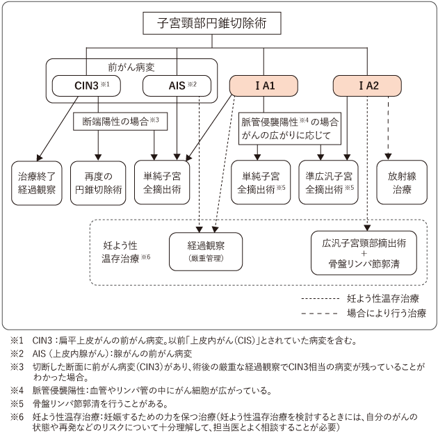 図3 子宮頸がんの進行期分類の図解の図